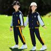 Uniformes de Escuela Primaria y Secundaria, Uniformes de Jardín de Infancia, Conjunto de Tres Piezas para Juegos de Primavera y Otoño, Uniformes de Clase para Niños, Trajes Azules de Manga Corta para Verano