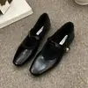 Primer Encuentro Ji Viento Nocturno Francés Retro Punta Cuadrada Corte Bajo Zapatos Individuales Mujer Invierno 2026 Nuevo Estilo Coreano Más Terciopelo Zapatos Mary Jane