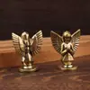 Ángel Guardián de Latón Transfronterizo Artesanía de Latón Adorno 3D de Escritorio Estatua Pequeña de Escritorio para Oficina