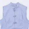 Comercio Exterior 2026 Verano Nuevo Estilo Europeo y Americano Moda Femenina Casual Falda Corta Rayada Dobladillo Camisa 1232775