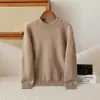 Suéter de Gola Alta em Cashmere Puro Engrossado para Crianças, Meninos e Meninas, Novo Estilo Outono/Inverno, Malha Camada Interna para Bebê, Suéter Camada Base