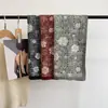 Novo Lenço Quadrado de Lã Imitando Seda de Camélia para Outono e Inverno, Lenço de Pescoço Versátil Macio e Confortável de Veludo, Lenço de Seda para Cintura, Xale