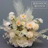 Arreglos Florales de Piso Grandes de Boda Estilo Nuevo, Decoraciones con Flores de Seda, Arreglos Florales de Eucalipto, Guía de Pasillo T-Stage Arte Floral de Boda