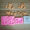 Molde de silicona para colgante de llavero DIY, molde de alce, ciervo sika, dinosaurio y otros modelos, molde de aromaterapia para colgante