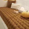 Alfombrilla para ventanal de peluche de pelo de conejo, nuevo modelo 2025, felpa engrosada para invierno, otoño e invierno, adecuada para balcón y dormitorio, cojín y manta