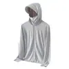 Chaqueta de verano fina de seda de hielo para hombre con protección solar, cortavientos exterior elegante, abrigo con capucha de alta calle americana para protección solar