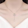 Nuevo Estilo Explosivo Moda Europea y Americana Collar Corazón Cupido Zircón Mujeres Lujo Ligero Romántico Alas de Ángel Mujeres Festival