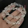 Pulsera de Abalorios de Barril Facetados de Diamante de Cristal Blanco Natural DIY Joyería Original Abalorios Sueltos Aleatorios Accesorios de Abalorios Facetados Abalorios