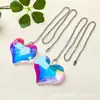 Ab Color Forma de Corazón Estrella Cadena Larga de Malla Ab Color Cadena de Cuentas de Cristal Cadena de Tirar Colgante de Ventilador Americano Suministro de Comercio Exterior