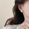 Aretes de Perlas de Agua Dulce Naturales con Flores de Circonia Brillantes, Aretes Simples y Exquisitos para Mujer, Joyería de Perlas de Alta Calidad al por Mayor