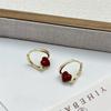 Moda vinho vermelho gota esmalte adorável orelha fivela nicho design luz luxo orelha jóias novo temperamento único brincos para as mulheres