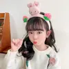 Diadema de felpa estilo coreano para niños, diadema linda de conejita para niña, no daña el cabello, pasador, tocado, banda para el cabello