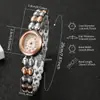 Relógio Feminino Exquisito Pequena Pulseira Gradiente Multicolorido Elegante Único Temperamento Compacto Relógio de Quartzo