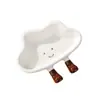 Plato Creativo de Dibujos Animados de Pan para Niños, Plato Lindo de Cerámica, Plato de Sabor para el Hogar, Plato de Vinagre, Plato para Salsa para Barbacoa y Olla Caliente