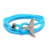 Pulsera Trenzada de Cuerda Estilo Ancla Cola de Ballena Serie Océano Línea Milán para Pareja Pulsera Hecha a Mano para Hombres y Mujeres