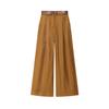Calça de Terno Retro Elegante Estilo Old Money para Mulheres, Nova para o Outono Versátil com Caimento Solto de Cintura Alta Emagrecedora Larga