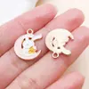 Nuevo Estilo 20 Piezas de Colgantes de Mariposa Rosa con Goteo de Aceite y Rosa de Aleación Accesorios de Joyería para DIY Collar Pulsera Llavero