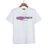 Nova Camiseta Casual Unissex de Verão e Primavera 2022 com Estampa de Anjos Spray PA Letter Hip-Hop Gola Redonda Solta