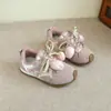Tênis de Treino Rosa Tulipa para Meninas 2026 Novo Verão Sapatos Infantis Tênis para Meninas Sola Macia Sapatos Forrest Gump