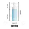 Botella Espumadora de Mousse Portátil Tipo Prensa 150ml Botella de Plástico PET Blanca 42 Dientes Cepillo de Dientes Botella de Mousse Espumoso para Limpieza Bucal Hecho a Medida