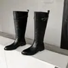 Botas de montar versátiles y de moda estilo coreano de 3.5 cm, nuevo modelo otoño e invierno 2026, puntera redonda, tacón grueso, botas altas hasta la rodilla para mujer