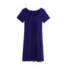 Camisola de algodão puro de manga curta com bojo para mulheres, sem sutiã, vestido caseiro com pregas no peito, cobre a barriga, vestido solto, pode ser usado fora