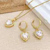 Collar Estilo Coreano Corazón Colorido Circonita Accesorios de Collar para Mujeres Japonés y Coreano Más Vendido Cadena Clavicular de Lujo Ligero Nicho Accesorios