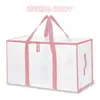 Bolsa tejida con LOGO de punto transfronterizo, bolsa de asas de PE, bolsa para mudanzas, bolsa laminada de almacenamiento para mudanzas, tamaño grande, bolsa de embalaje para equipaje
