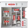Guarda-Roupa de Correr para Uso Doméstico no Quarto, Feito de Madeira Maciça, Econômico para Apartamentos de Aluguel, Modelo Novo, Montagem Fácil, Armazenamento, Guarda-Roupa Grande Infantil