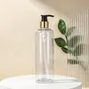 Yuzhuang Botella redonda de hombro de PET de 24 dientes para aceite esencial de 300 ml Botella de champú de acción de bomba Envase de botella de plástico vacío para el cuidado del cabello