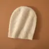 Nueva colección otoño/invierno 2024: Gorros unisex de cachemira, de color liso a la moda, gorros versátiles, gorros de punto para mujer