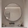 Ventas Directas de Fábrica Espejo Redondo para Baño y Maquillaje Simple Perforado Espejo de Baño Colgante de Pared Espejo de Baño Pared