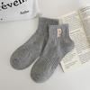 Calcetines cortos de tubo finos y sencillos para hombre, de primavera y verano, para mujer, calcetines cortos que absorben el sudor, desodorantes y de algodón bordados de moda.