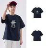 Camiseta de Manga Curta Balabala para Meninos, Novo Estilo 2025 Roupas Infantis, Blusa de Verão para Crianças Maiores, Versátil e Confortável