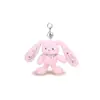Nuevo Estilo Floral Conejo Dibujo Animado Peluche Llavero Colgante Divertido Mochila Escolar Colgante Pequeño Regalo Venta al por Mayor