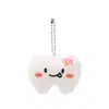 Chaveiro de Dente de Emoção de Pelúcia Pequeno Pingente Boneca de Pelúcia Fofa Criativa Decoração de Chaveiro de Bolsa de Estudante