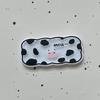 Lindos accesorios acrílicos de dibujos animados de vaca blanca y negra con arena movediza, biberón, tocado DIY, accesorios para funda de teléfono móvil, accesorios hechos a mano