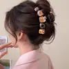 Nuevo Modelo 2025 Diseño Sencillo Pinza para el Cabello de Tiburón con Forma de Ola para la Parte Trasera de la Cabeza, Pinza Grande de Gama Alta para Mujeres