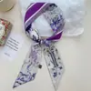 Nueva Serie de Tarot Pañuelo Pequeño de Seda Biselado 26 Letras Inglesas Bolsas Atadas Accesorios Cinta Moda Versátil Diadema para Mujeres