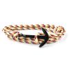 Ebay Aliexpress Más Vendido Libertydave Mismo Estilo Pulsera de Cuerda de Cuero Pirata Ancla Azul Trenzada Estilo Retro