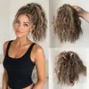 Coque de Peruca para Mulheres, Estilo Asiático, Coque de Cabelo Curto Fofo Realista Alto, Ferramenta de Penteado
