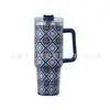 Nova Caneca de Carro com Alça de 40oz, Copo Térmico de Aço Inoxidável com Canudo para Carro, Copo para Sorvete com Conservação de Frio