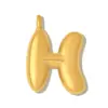 Colgante de Letra del Alfabeto Burbuja, Colgante DIY de Acero Inoxidable Chapado en Oro Pulido, Collar Elegante para Mujer, Colgante de Joyería de Acero de Titanio