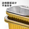 Caja de Lata con Lámina de Oro Papel de Aluminio Rectangular Engrosada y Endurecida Recipiente para Freidora de Aire Papel de Aluminio Empaque Desechable Lonchera