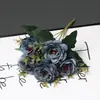 Flores Decorativas Simuladas de Rosa para el Hogar, Adornos de Flores Artificiales para Sala de Estar, Arreglos Florales para Bodas, Accesorios para Fotografía, Venta al por Mayor por Fabricante