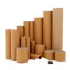 Tubo de papel kraft 55mm pintura localizada e caligrafia embalagem de equipamentos de pesca tubo de papel redondo com tampa filme de fita embalagem redonda tubo de papel