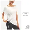 Camiseta de Yoga sin Mangas de Nuevo Estilo Transfronteriza Fresca Alta Elasticidad Cordón Ropa de Yoga Nuevo Top Deportivo Adelgazante para Mujer