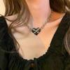 2022 Celebridad de Internet Nuevo Hip Hop Personalidad Espinas Amor Collar Estilo Frío Punk Simple Cadena Clavícula Oscura