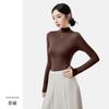 Camiseta Térmica de Lana de Cuello Alto para Mujer, Engrosada, Antibacteriana, Versátil, de Manga Larga