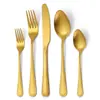 Conjunto de talheres de aço inoxidável fosco para atacado Amazon, faca, garfo, colher para bife caseira criativa, colher de sobremesa